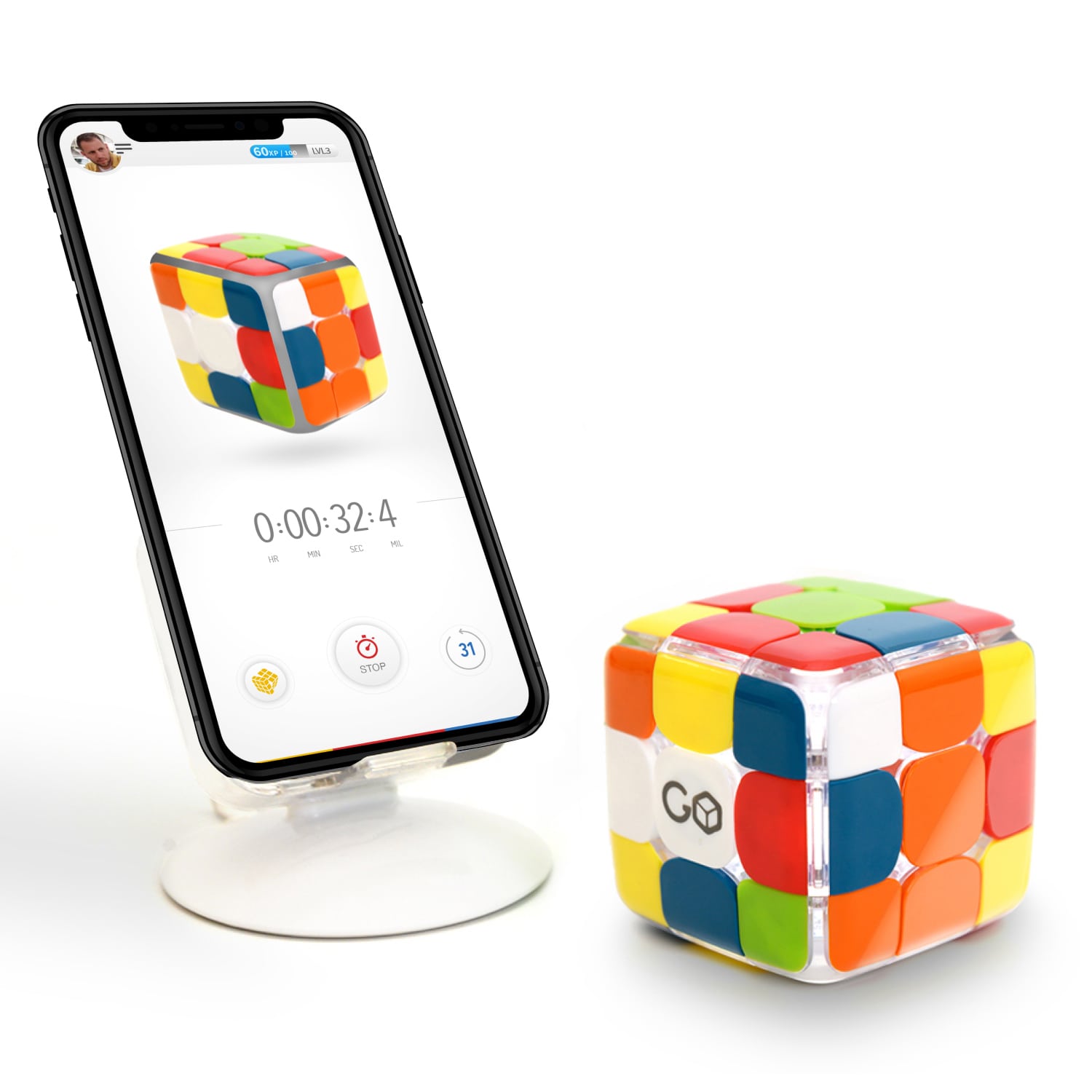 GoCube Version Smart et connectée du Cube Hongrois Jeu STEM de compétition et de rapidité