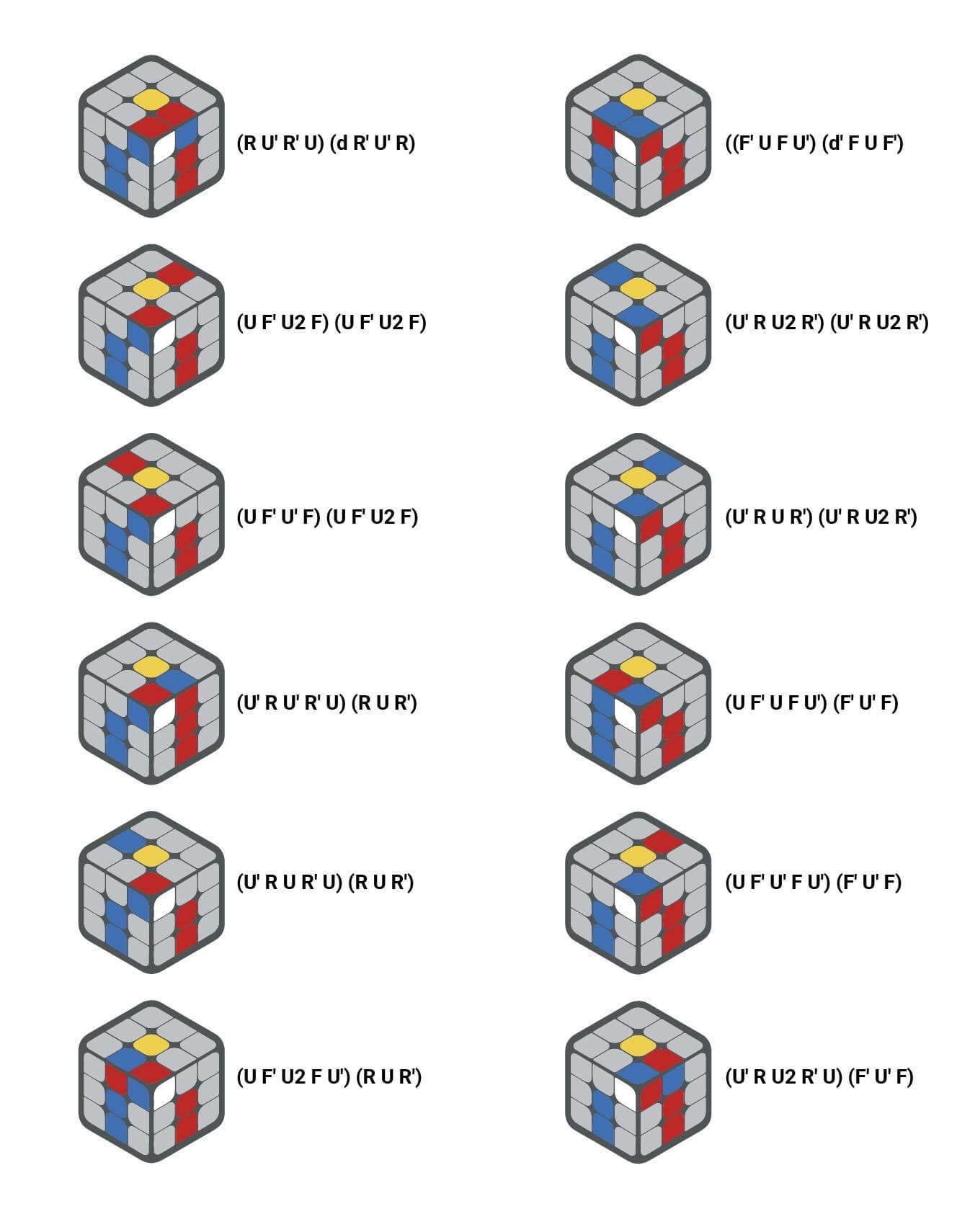 Кубик рубика схемы сборки для начинающих рисунки